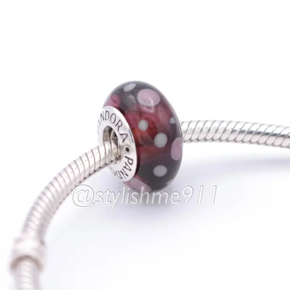 Authentic PANDORA Purple Bubbles Glass Murano - 790693